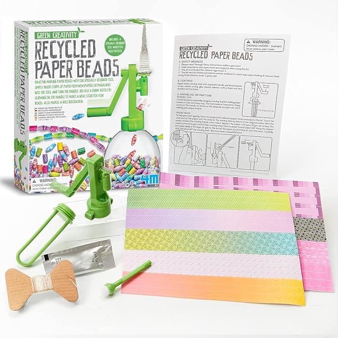 4M Arte / Manualidades Kit Creatividad Verde Mostacillas de Papel Reciclado - 4M 00-04588