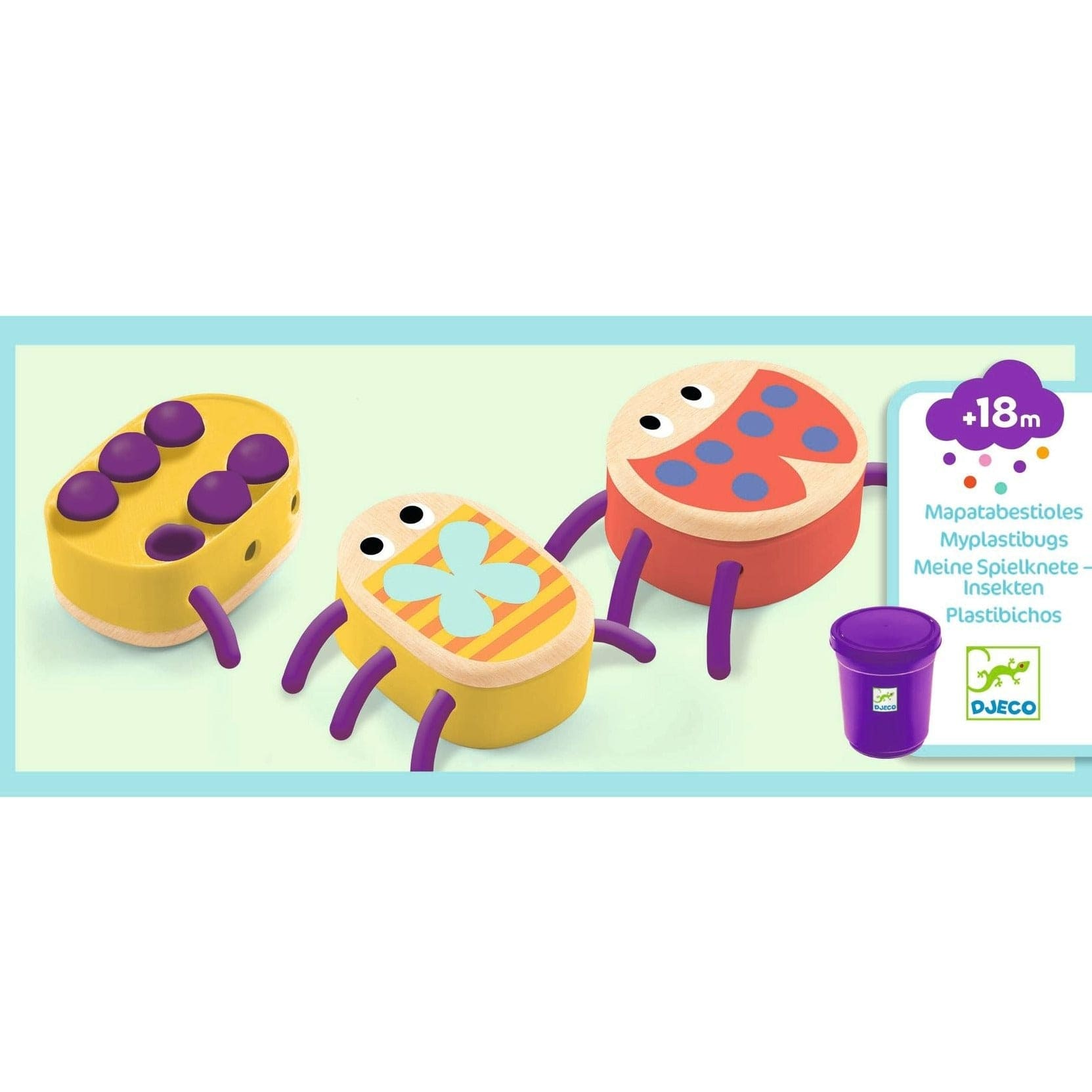 Design By Djeco Arte y Manualidades Moldes para Plasticina - Insectos DJ09033