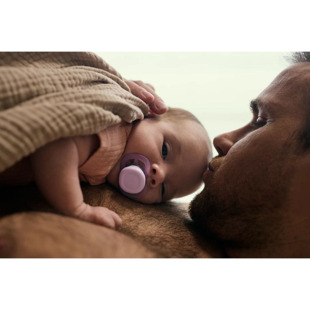 Avent Chupete Chupete X2 Anatómico 0 a 2 meses Ultra start Morado / Naranja - Avent SCF075/01