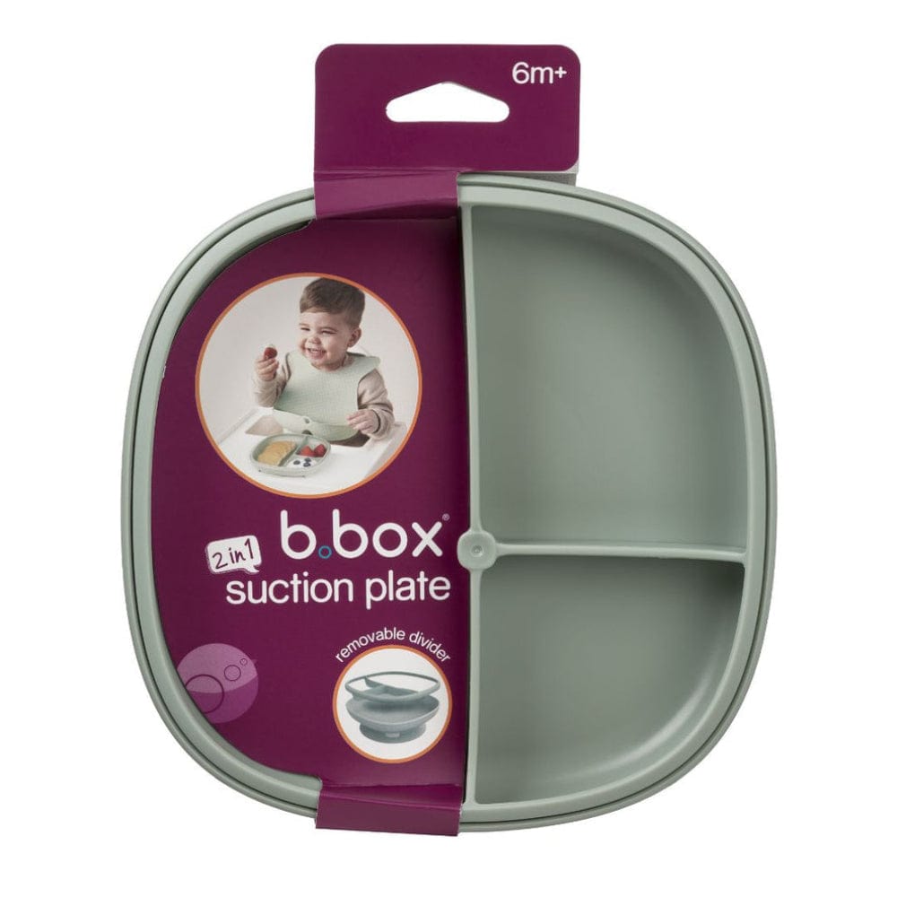 B.BOX Alimentación Plato con ventosa 2 en 1 Sage - B.box BBX101510