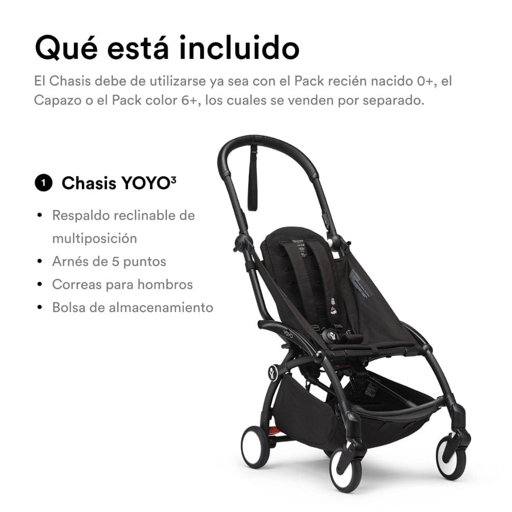 Babyzen Accesorios para coches Chasis Frame Base Coche Yoyo 3 Negro 646002
