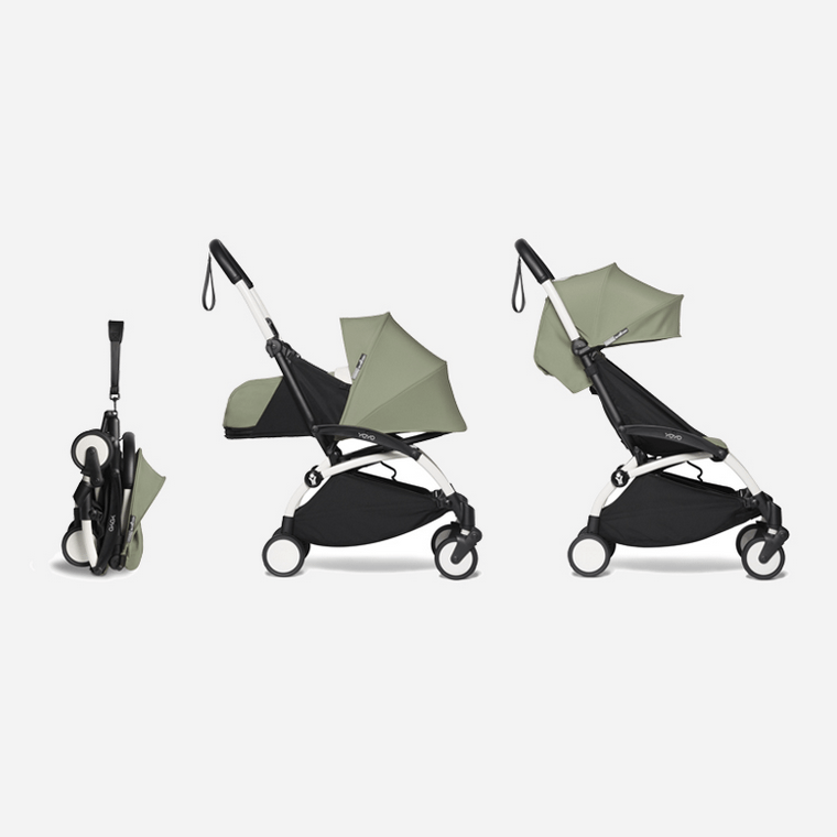 Babyzen Coche Coche YOYO2 0+ y 6+ Olive - Frame Blanco