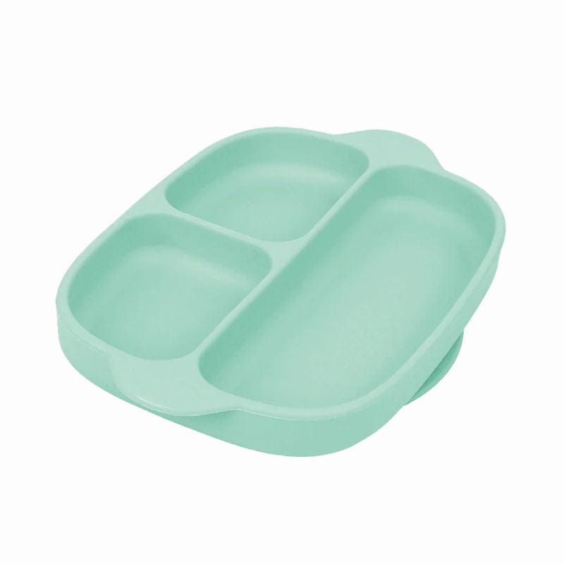 Balia Alimentación Plato de silicona verde con cucharas - Balia PLASI