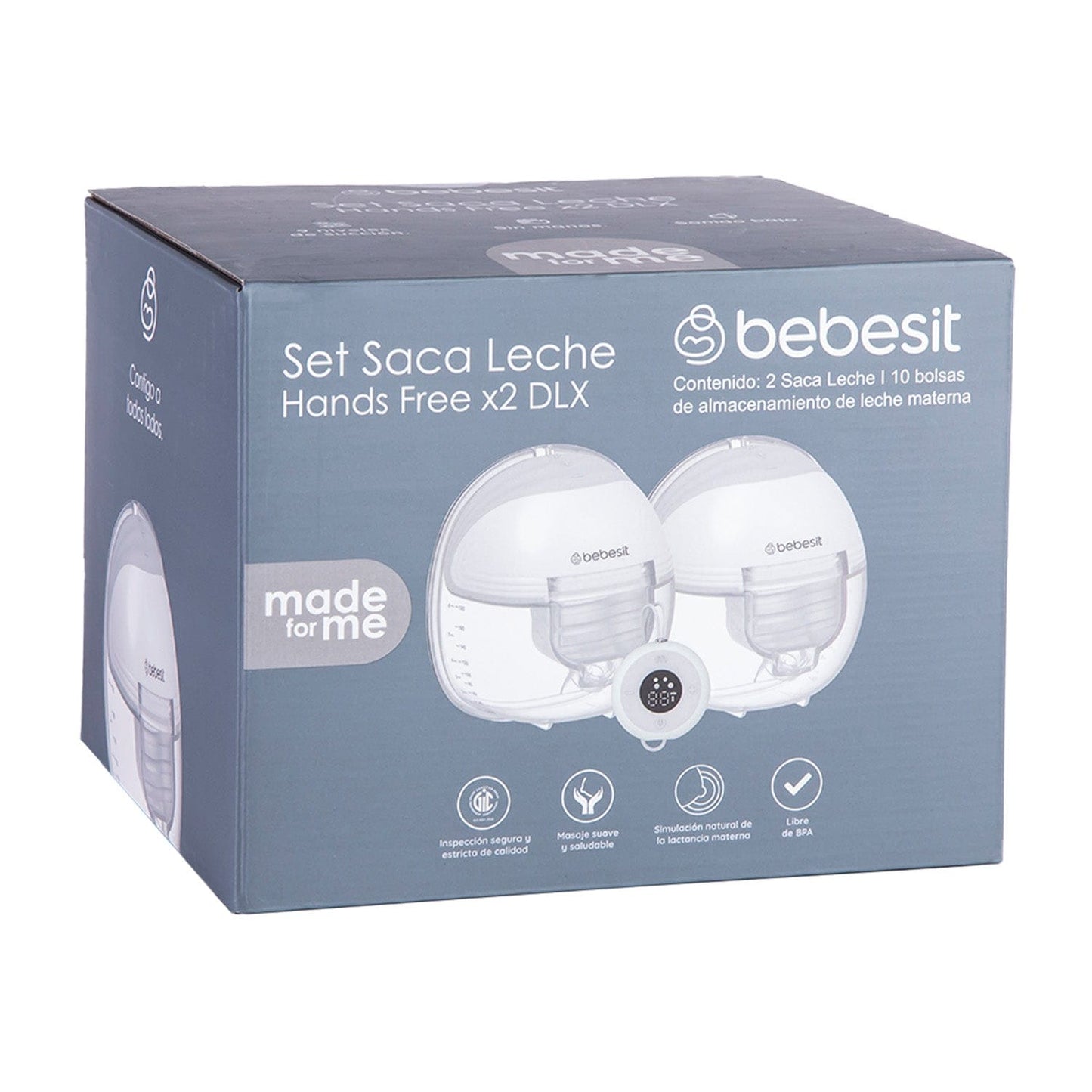 Bebesit Lactancia Materna Extractor Leche Materna Doble + Control Remoto + 10 Bolsas - Bebesit BB001016S20