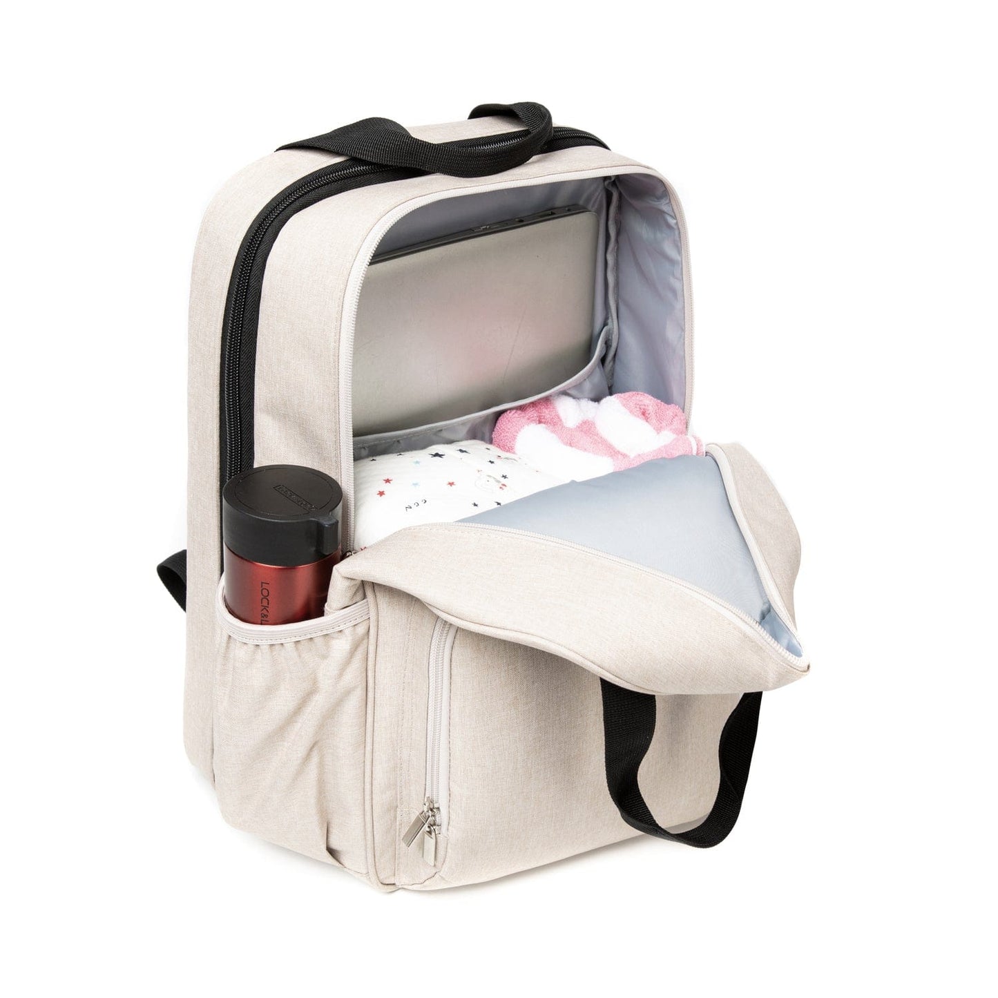 Bebesit Mochila Maternal Mochila 3 en 1 beige: Pañalera, cuna y mudador portátil - Bebesit BB0300KM034BE