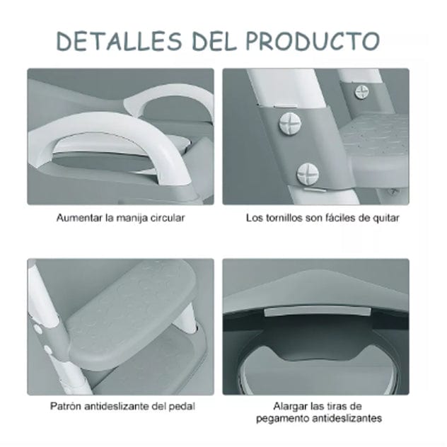 Bebesit Pelelas y Adaptadores Asiento reductor / Pelela con escalera para baño - Bebesit BB00OKB005