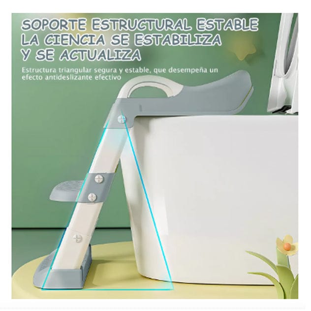 Bebesit Pelelas y Adaptadores Asiento reductor / Pelela con escalera para baño - Bebesit BB00OKB005