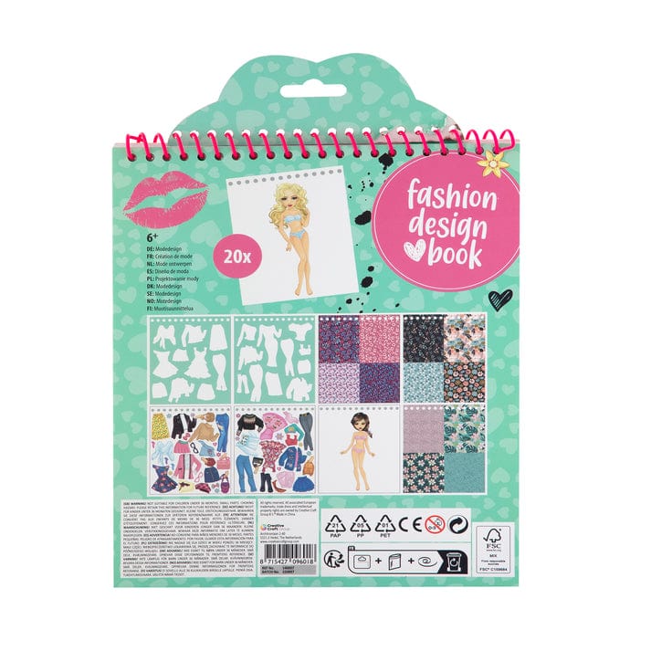 Besties Arte / Manualidades Libro de diseño de modas verde - Besties BE140007V