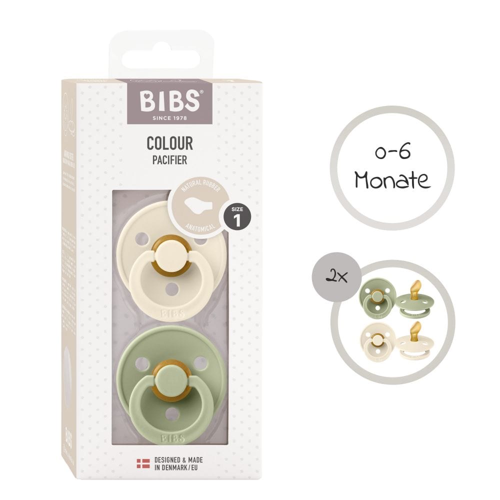 Bibs Chupete Chupete Anatómico x2 Talla 1 Ivory & Sage 2111416