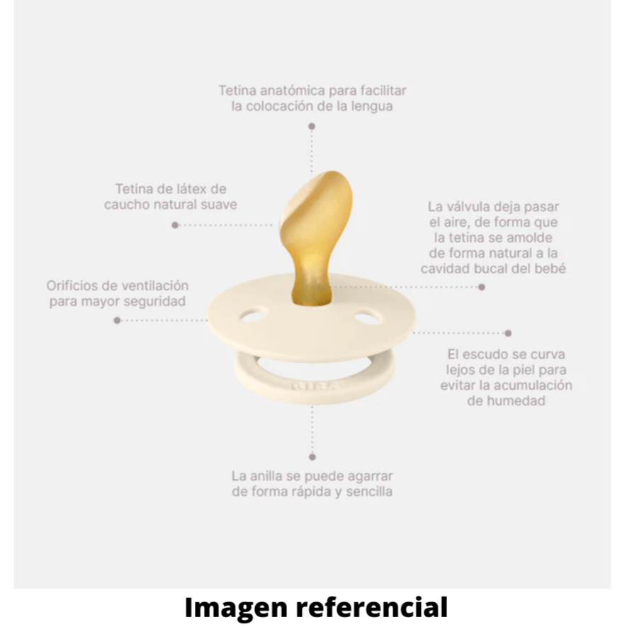 Bibs Chupete Chupete Bibs Anatómico X2 Talla 2 Fossil grey - Mauve 2211422