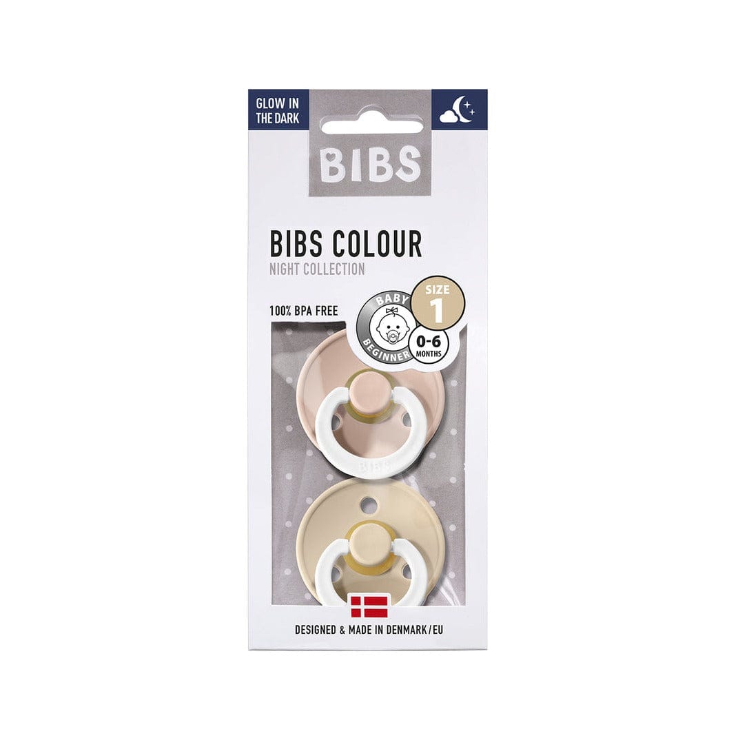 Bibs Chupete Chupete Bibs colour Simétrico X2 Talla 1 Blush/Vanilla Glow Night 2121425