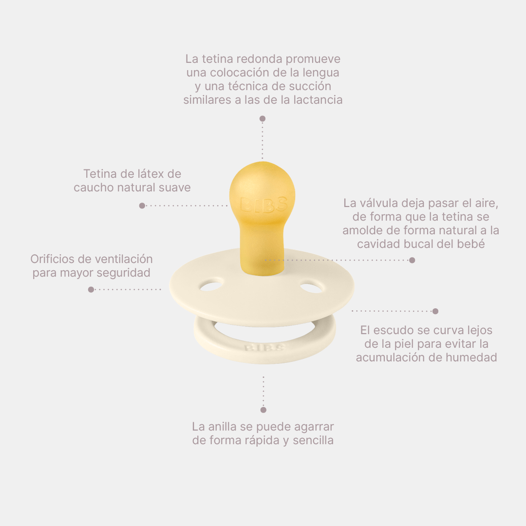 Bibs Chupete Chupete bibs Redondo x 2  talla 3 Ivory / Sage 120241