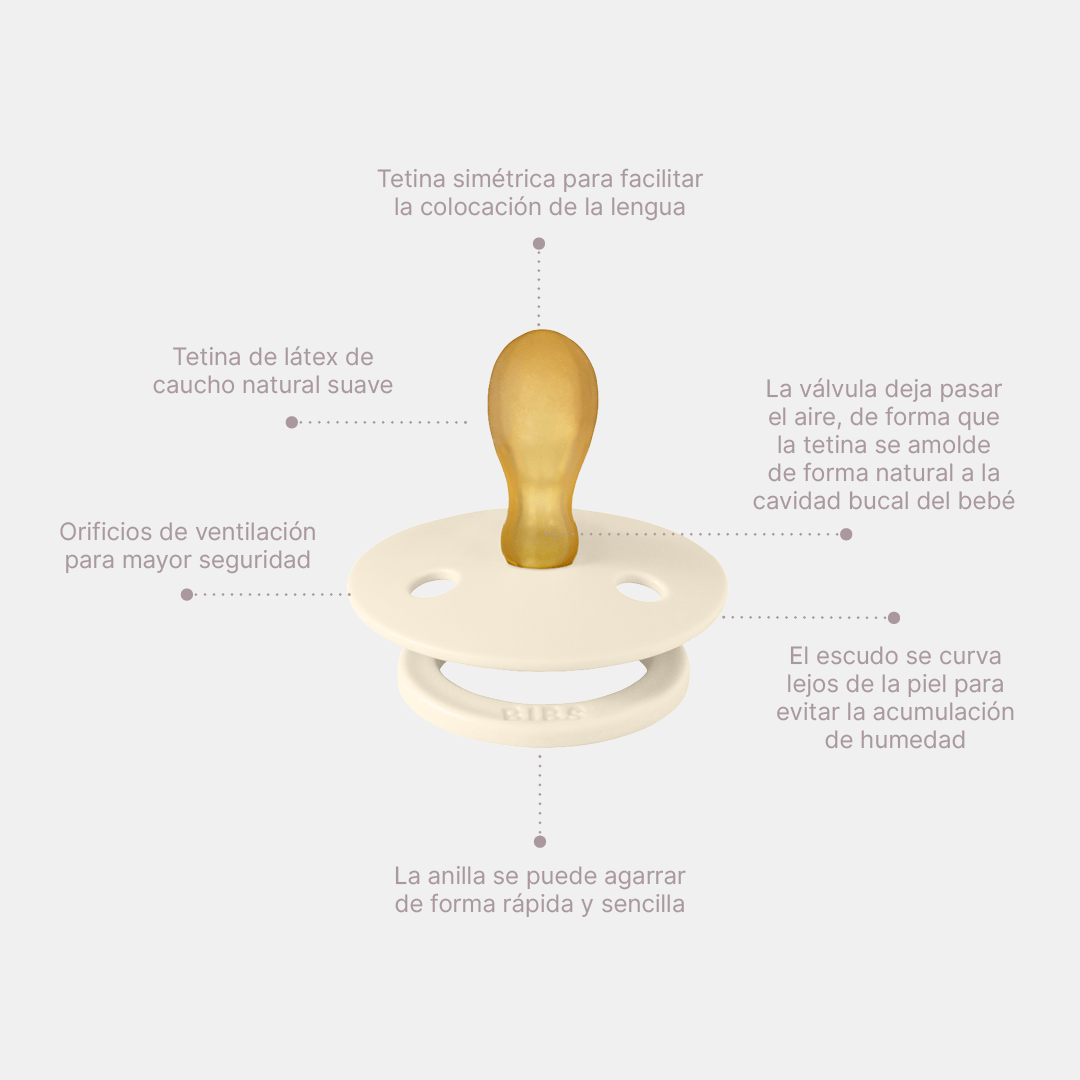Bibs Chupete Chupete Bibs Simétrico X2 Talla 2 ivory/blush 2221417