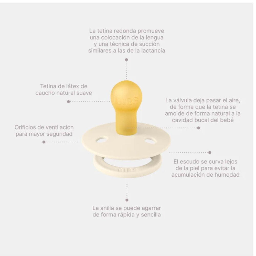 Bibs Chupete Chupete Redondo Colour x1 talla 1 Blush - Bibs 1001000244