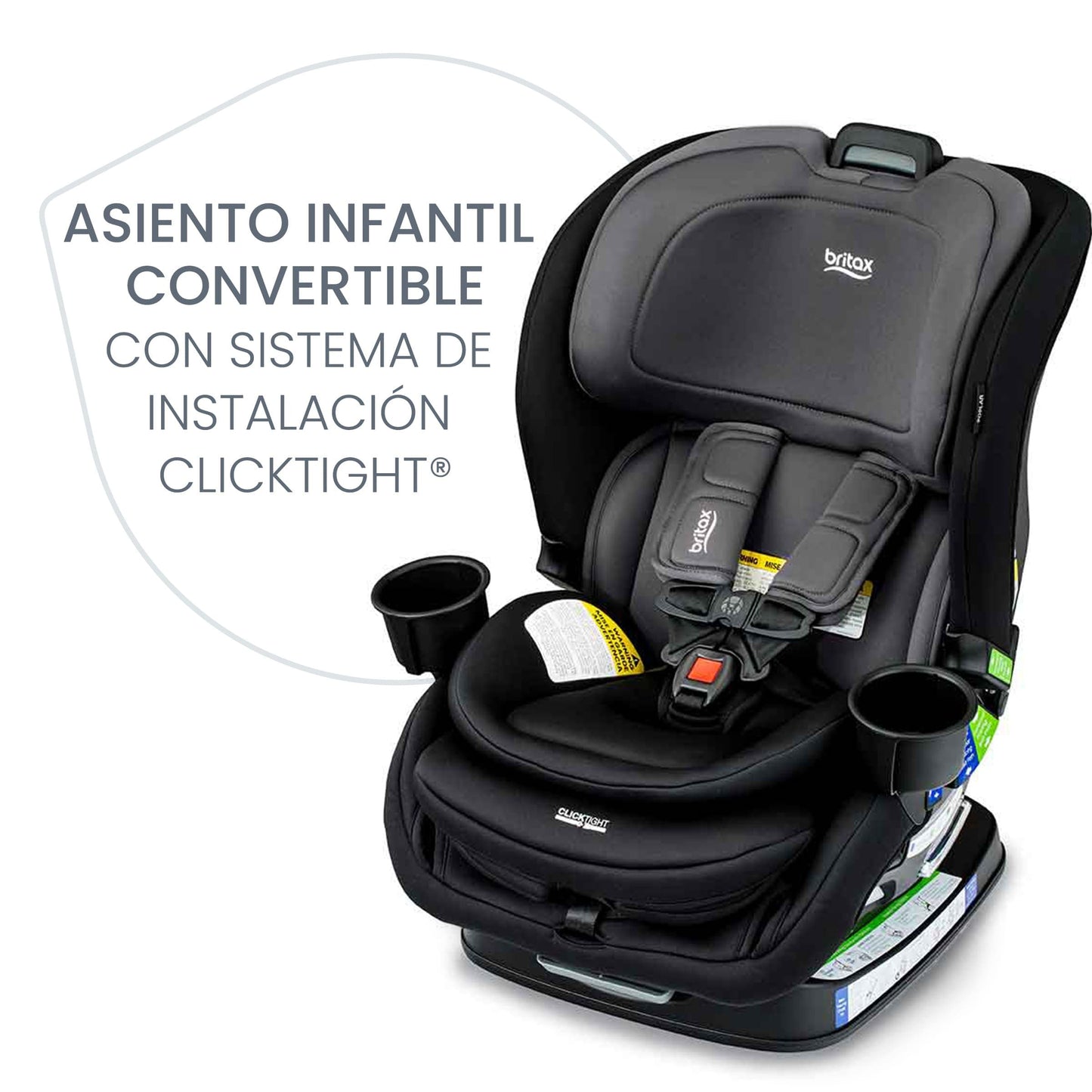 Britax Silla de auto convertible Silla De Auto Convertible Poplar Stone Onyx - Britax 016950LARSO