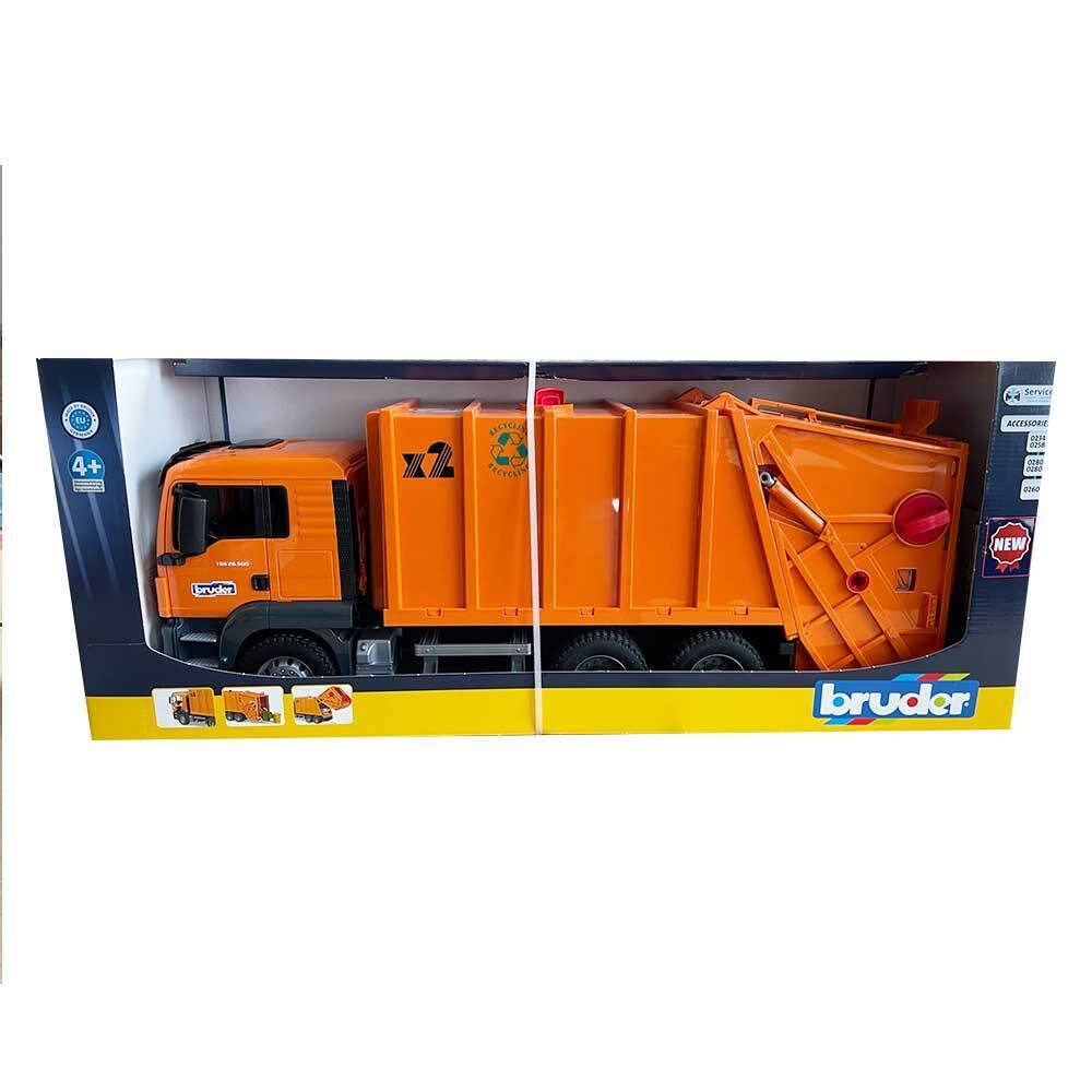 BRUDER Transportes Camión de basura MAN TGS 03760 - Escala 1:16- BRUDER BRU03760