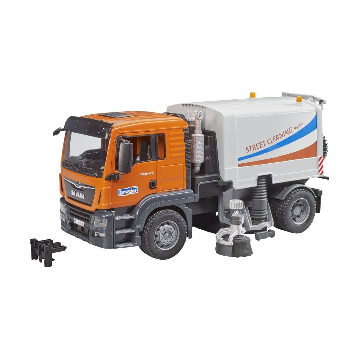 BRUDER Transportes MAN TGS Barredora de calles 03780 - Escala 1:16- BRUDER BRU03780
