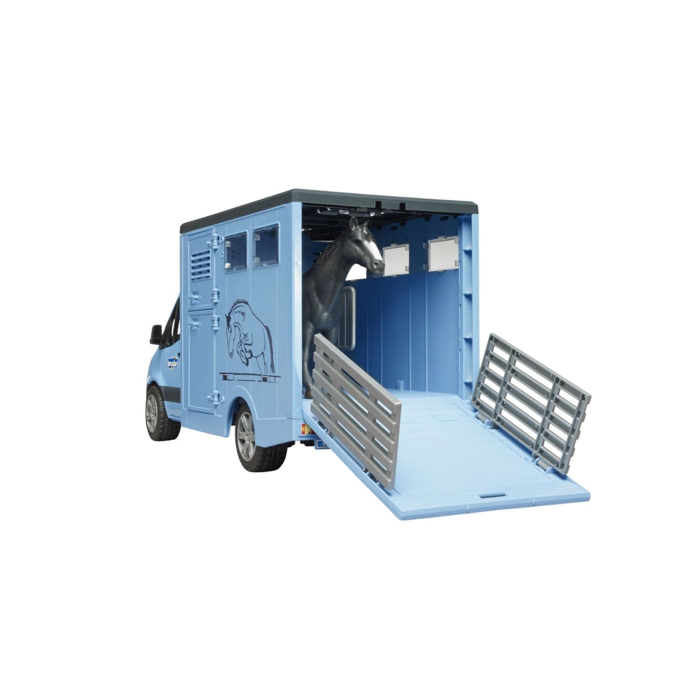 BRUDER Transportes MB Sprinter transportadora de animales con caballo 02674- Escala 1:16 BRU02674