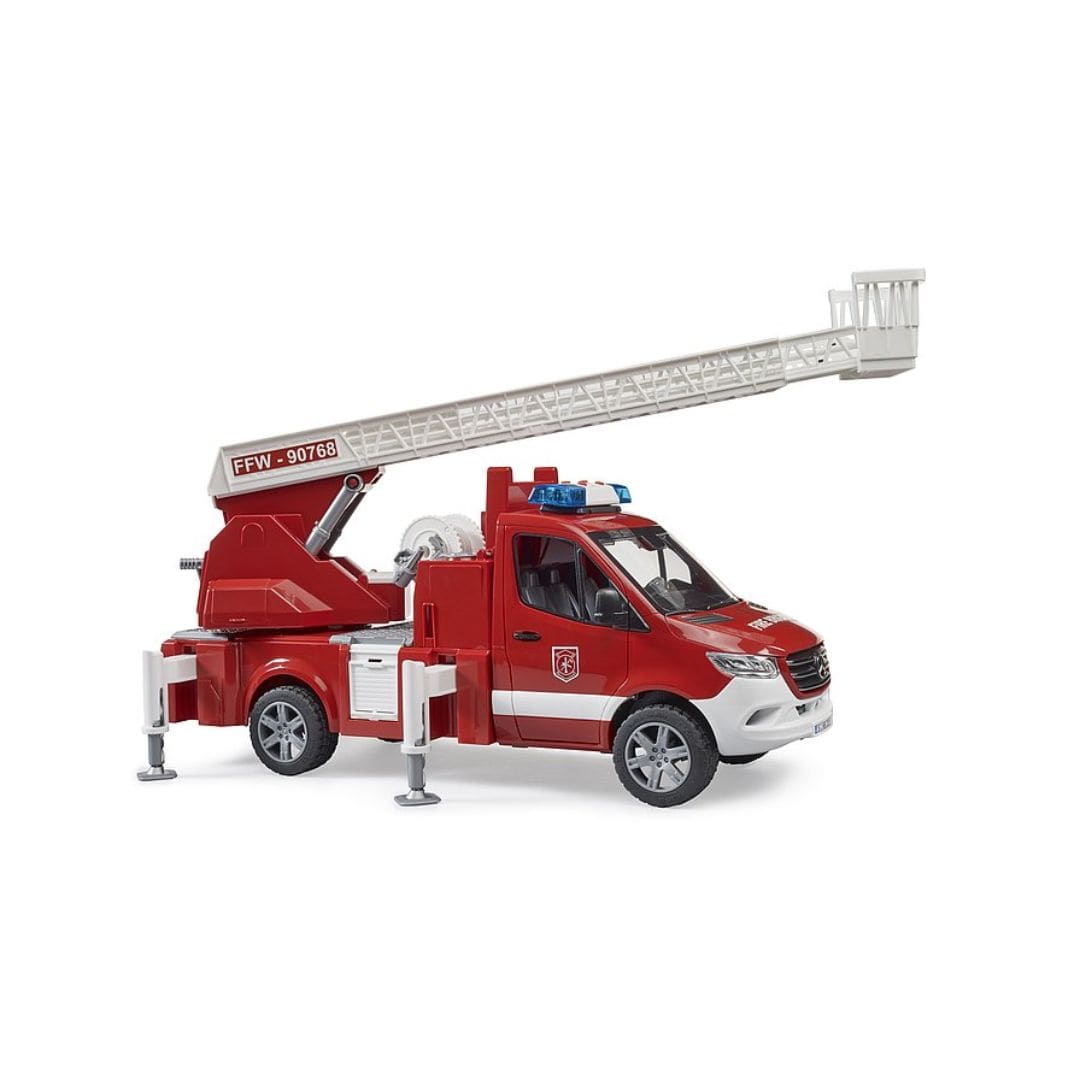 BRUDER Vehículos de emergencia Camión de bomberos Mercedez Benz Sprinter con escalera giratoria BRU02673  - Escala 1:16- BRUDER BRU02673