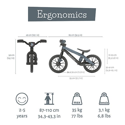 Chillafish Bicis Bicicleta Balance BMXie VROOM Anthracite  - Chillafish CPMX05ANT