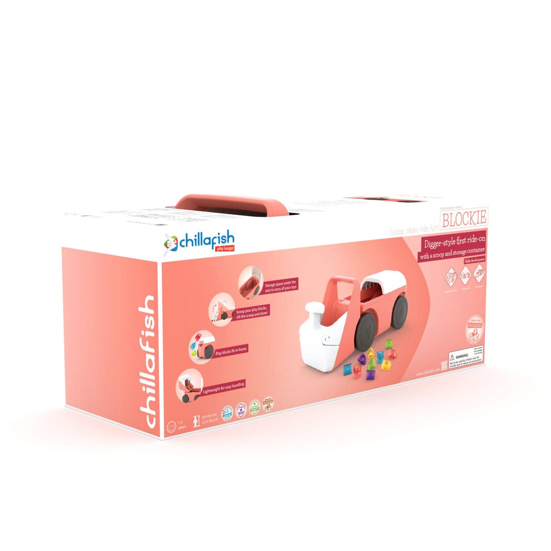 Chillafish Correpasillos Correpasillos Blockie de 4 ruedas Flamingo- Chillafish CPBL01FLA