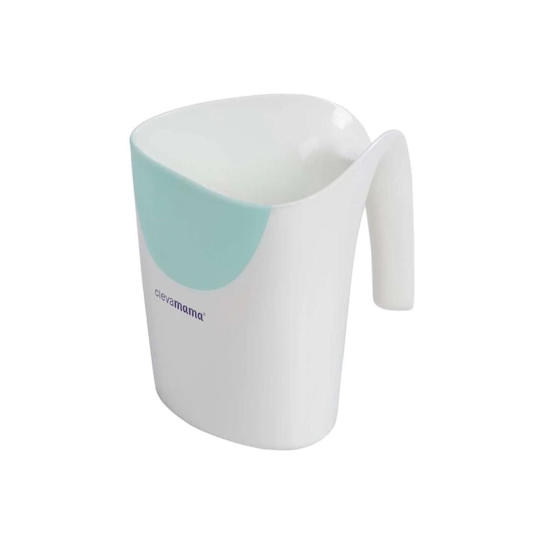 Clevamama Artículos para el baño Jarro para el cabello blanco-celeste 3525