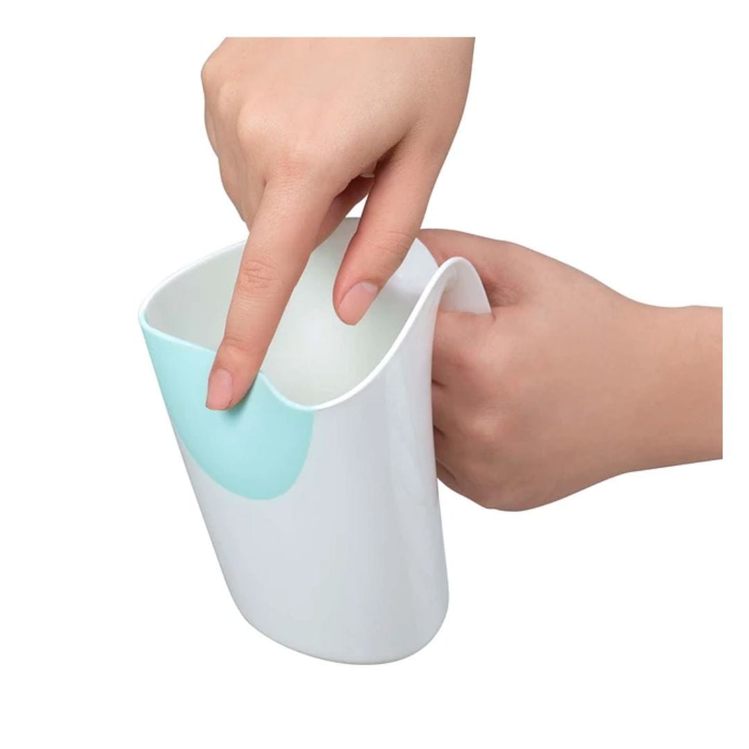 Clevamama Artículos para el baño Jarro para el cabello blanco-celeste 3525