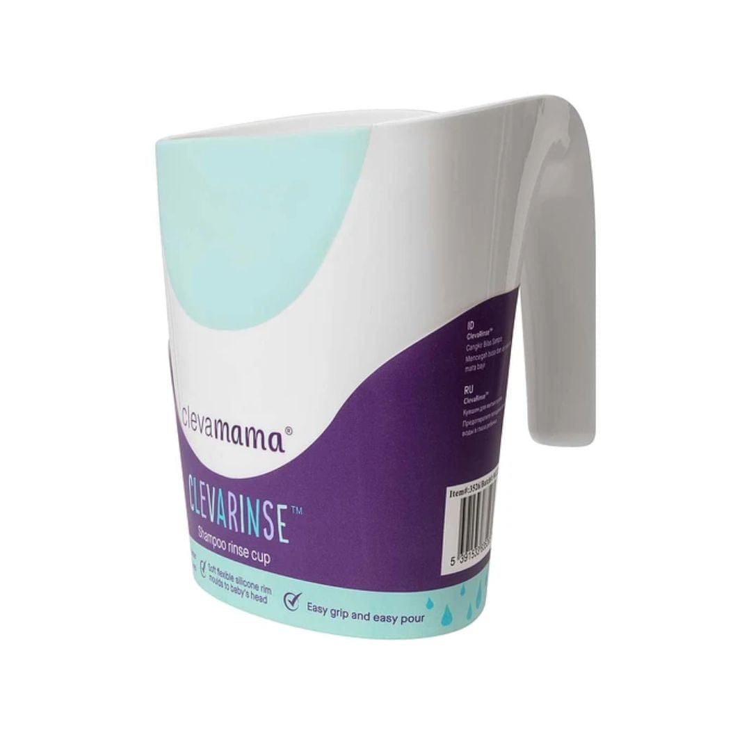 Clevamama Artículos para el baño Jarro para el cabello blanco-celeste 3525