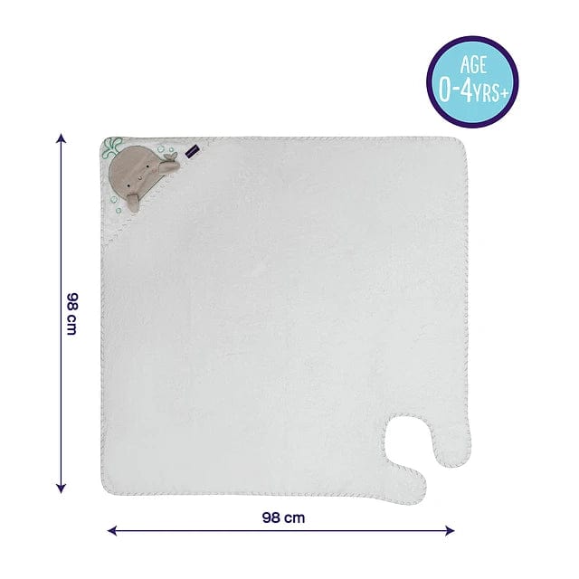 Clevamama Toalla de Baño Toalla Delantal Blanco Delfín - Clevamama 3533