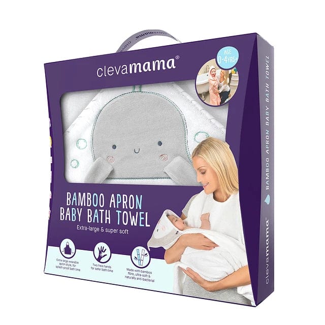 Clevamama Toalla de Baño Toalla Delantal Blanco Delfín - Clevamama 3533