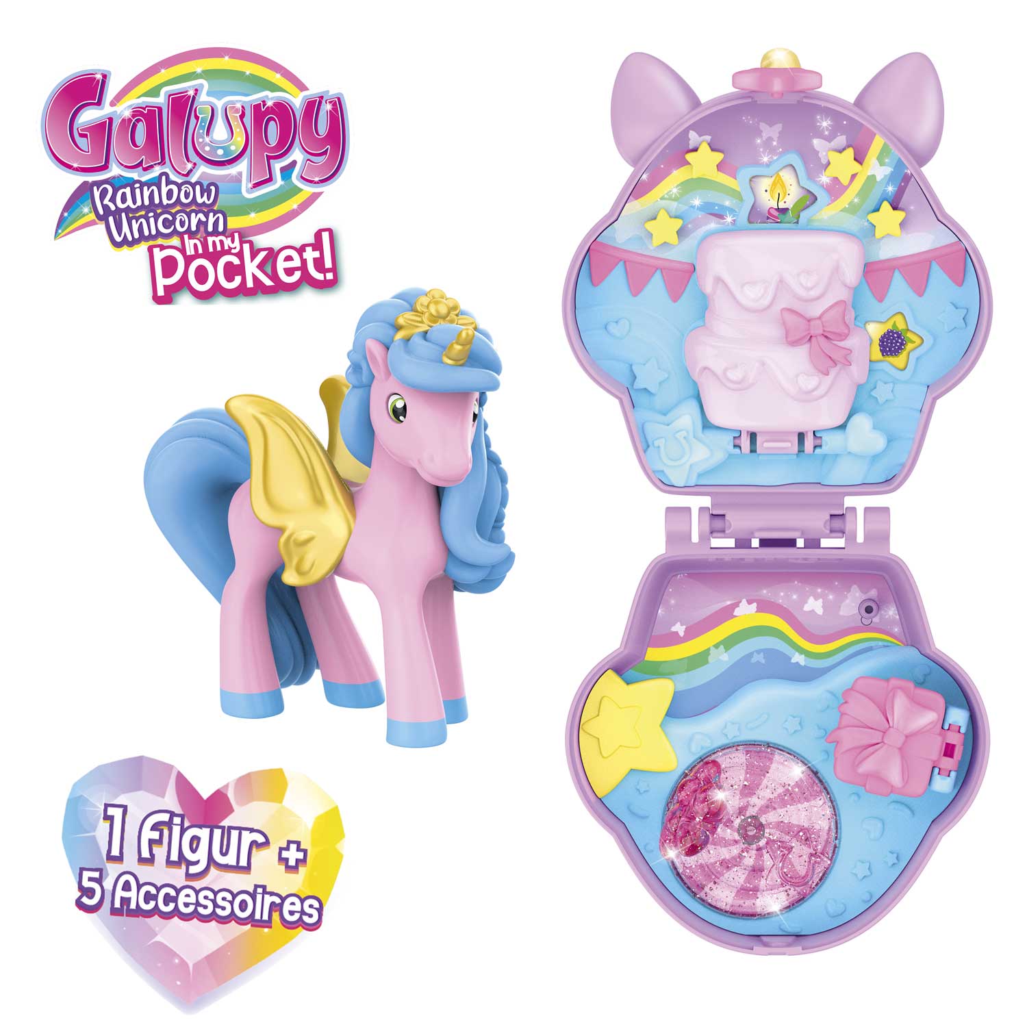 Craze Figuras de colección Set de juego coleccionable Unicornio Arcoíris Galupy in My Pocket - Craze 52990