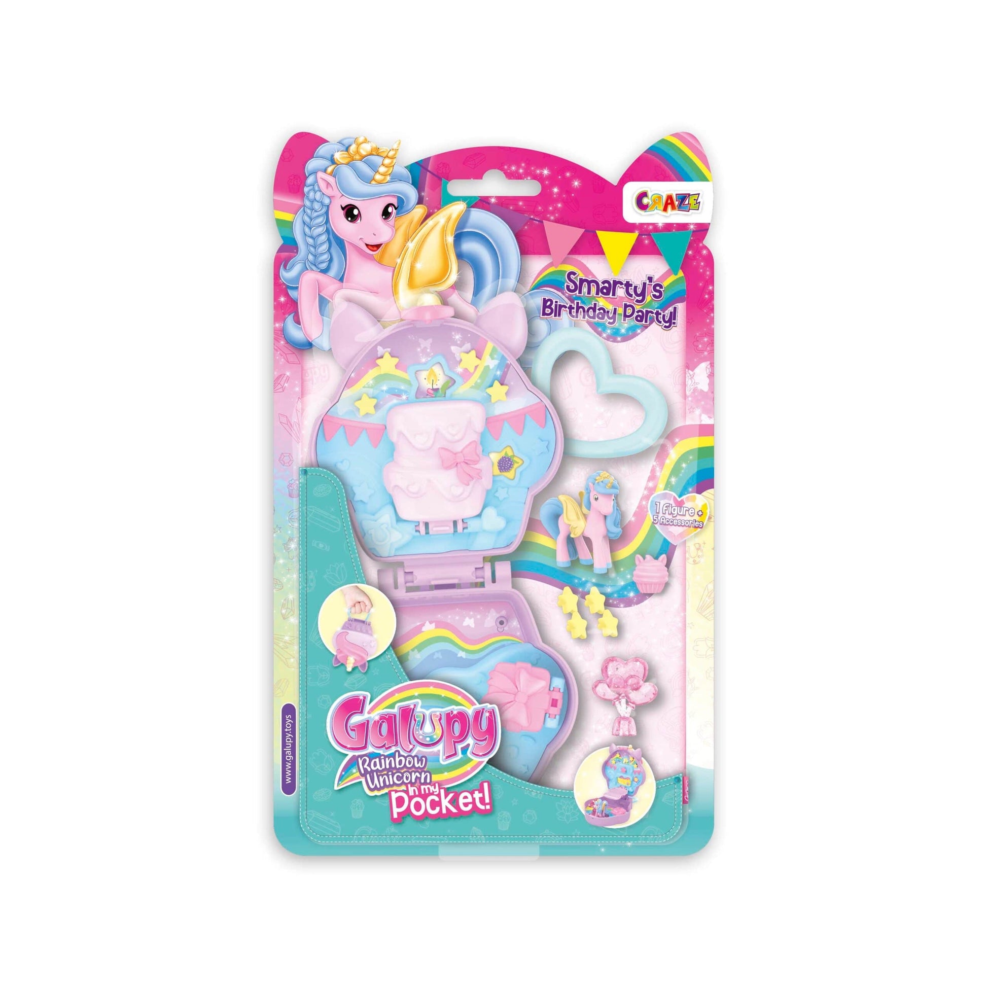 Craze Figuras de colección Set de juego coleccionable Unicornio Arcoíris Galupy in My Pocket - Craze 52990