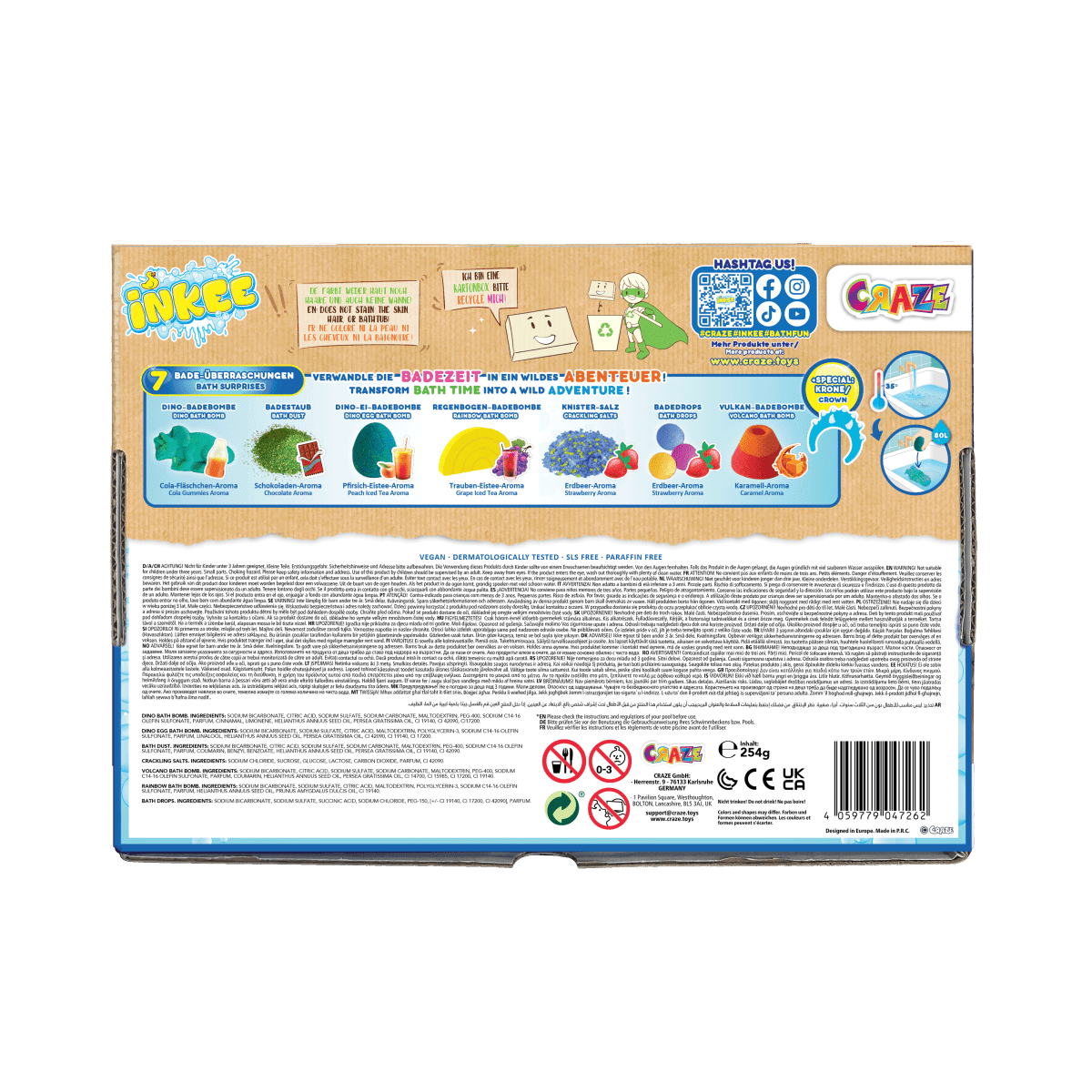 CRAZE Juegos para el Baño Caja de regalo para el baño de dino - Craze 47262