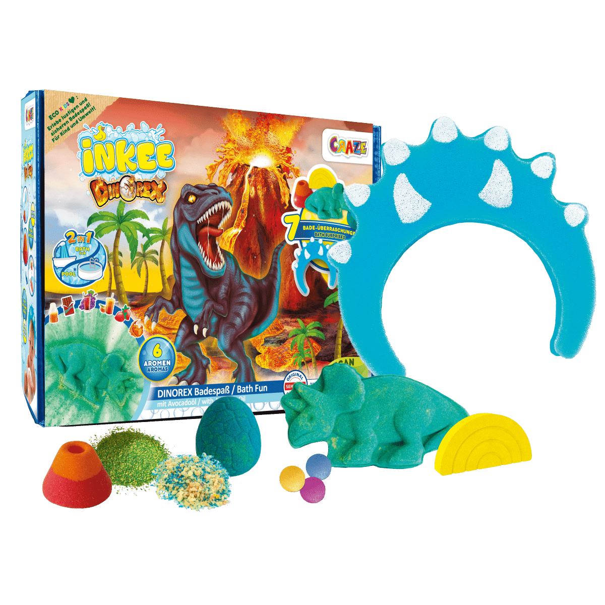 CRAZE Juegos para el Baño Caja de regalo para el baño de dino - Craze 47262