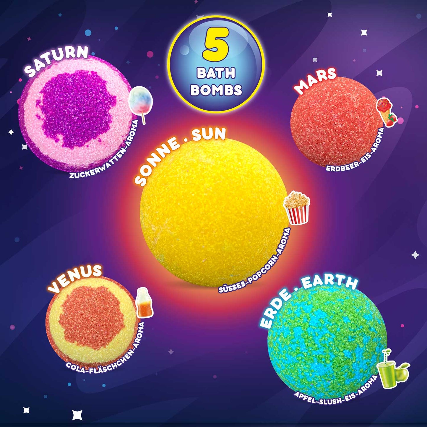 CRAZE Juegos para el Baño Set de bombas de baño Inkee Space - Craze 37645