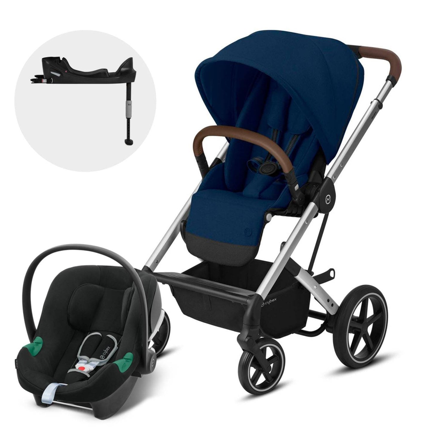 Cybex Coche Coche Balios S SLV Navy Blue + Aton B2 CBX68391895877770