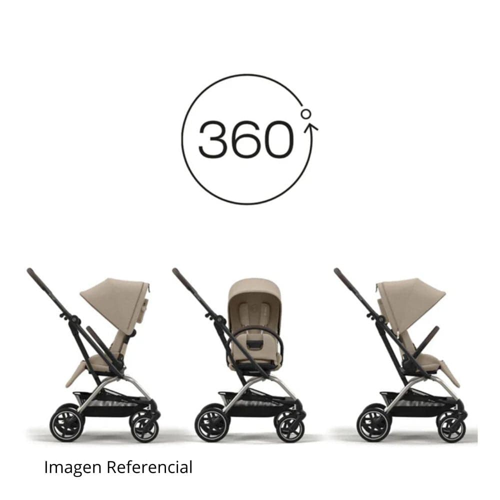 Cybex Coches Travel System Travel System coche Eezy Twist+ Taupe Almond + Aton B2 + Base - Cybex CBX75129574178892