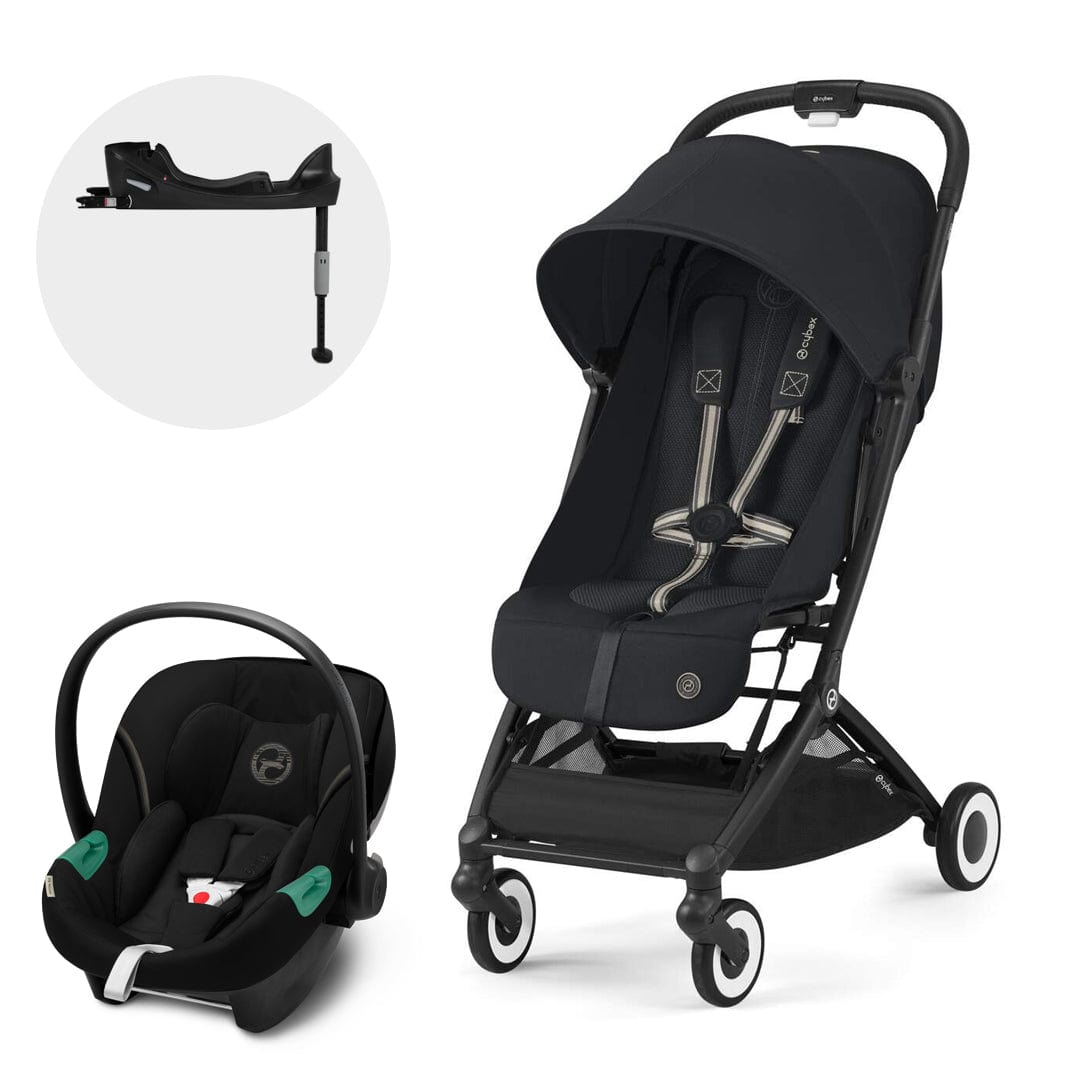 Cybex Coches Travel System Travel System coche Orfeo blk magic black + Aton B2 + Base CBX72599039333062