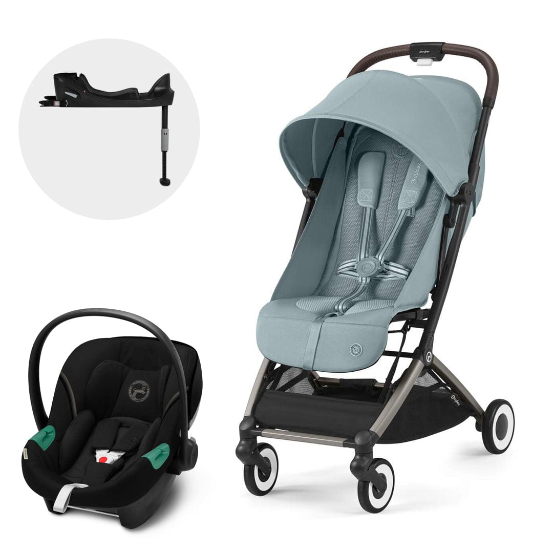 Cybex Coches Travel System Travel system coche Orfeo TPE stormy blue + Aton S2 + Base CBX72479174370946