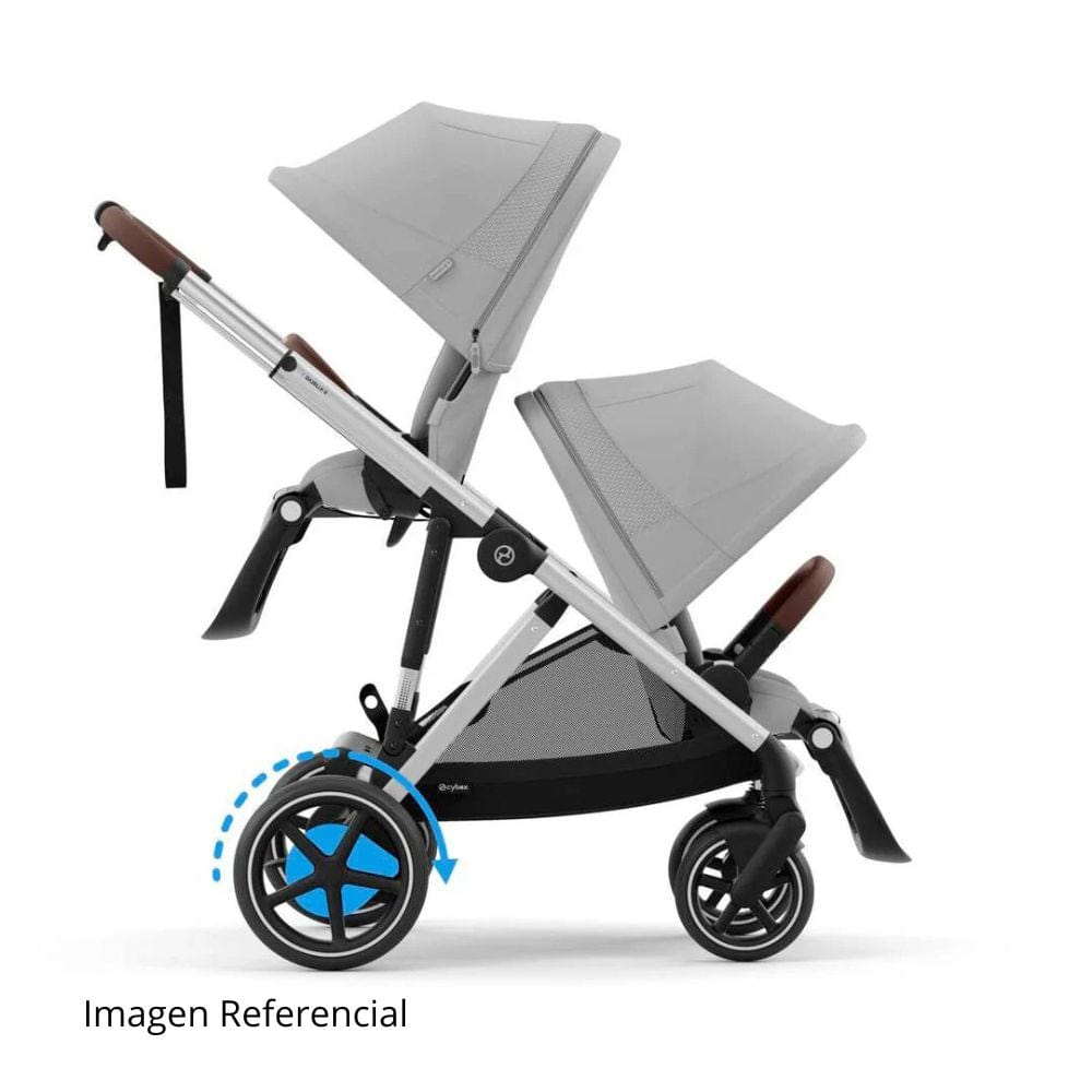 Cybex Coches Travel System Travel System e-Gazelle S SLV Stone Grey + Aton B2 + Base - Cybex CBX73895450526463