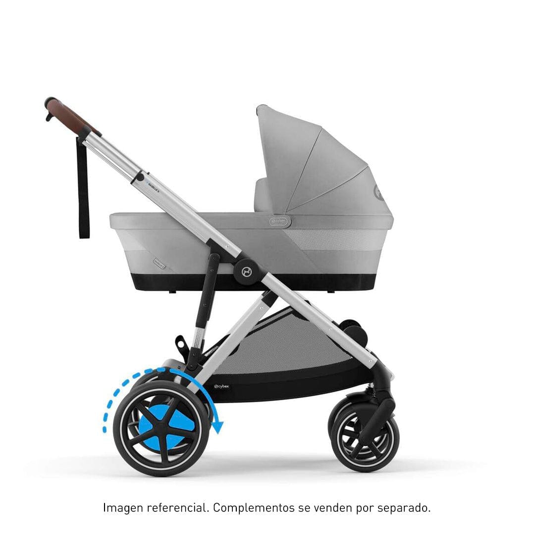 Cybex Coches Travel System Travel System e-Gazelle S SLV Stone Grey + Aton S2 + Base - Cybex CBX73894684894446