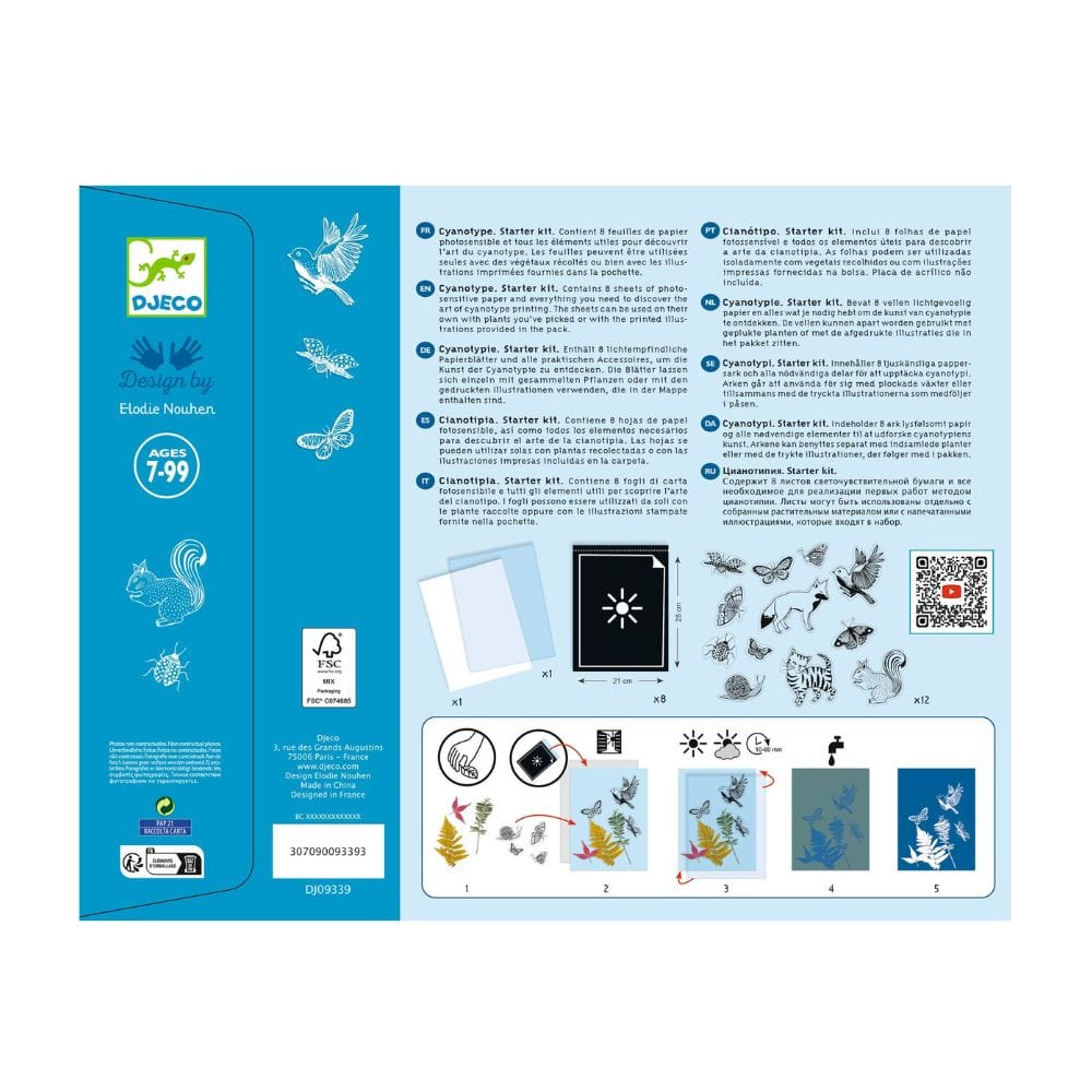 Design By Djeco Arte / Manualidades Kit de inicio para cianotipo - Design by Djeco DJ09339
