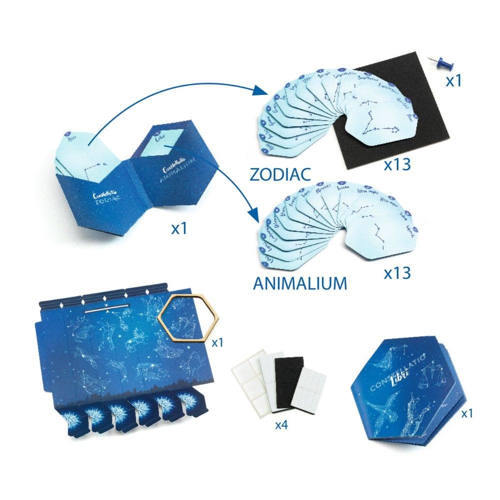 Design By Djeco Arte / Manualidades Kit de manualidades: Crea tu proyector de Constelaciones - Djeco DJ07985