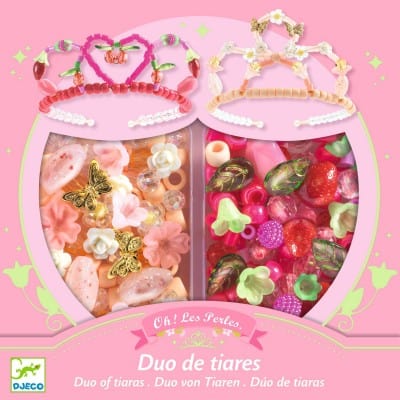 Design By Djeco Arte / Manualidades Kit de manualidades Duo de tiaras Rosado - Djeco DJ00039