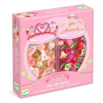 Design By Djeco Arte / Manualidades Kit de manualidades Duo de tiaras Rosado - Djeco DJ00039