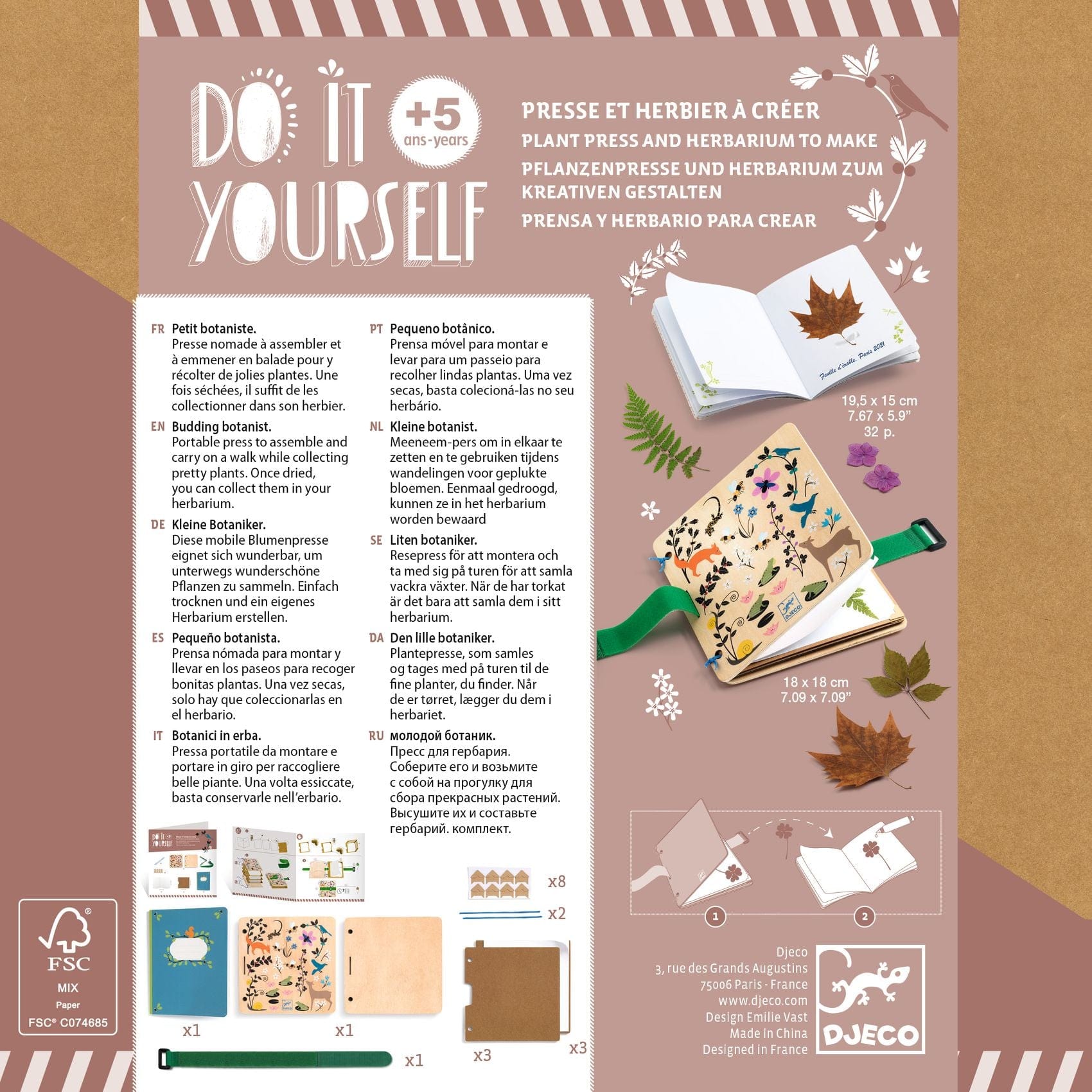 Design By Djeco Arte / Manualidades Prensa de flores Botánica DJ07973