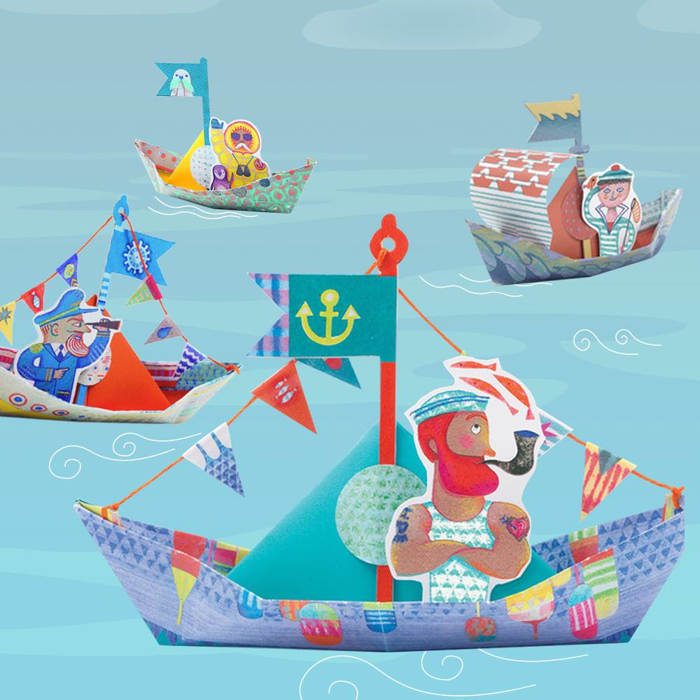 Design By Djeco Arte / Manualidades Set de Origami Barcos DJ08779