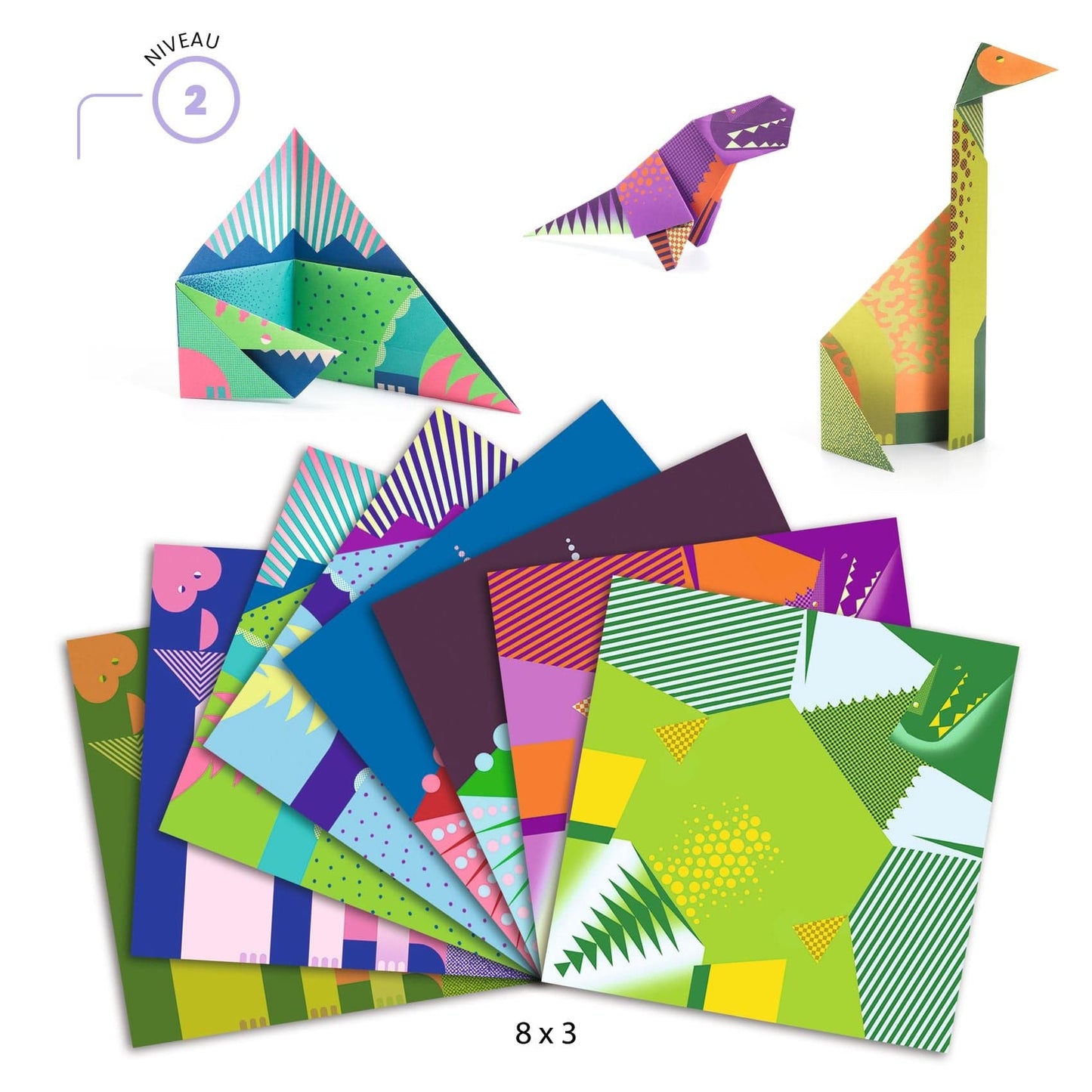 Design By Djeco Arte / Manualidades Set de Origami Dinosaurios DJ08758
