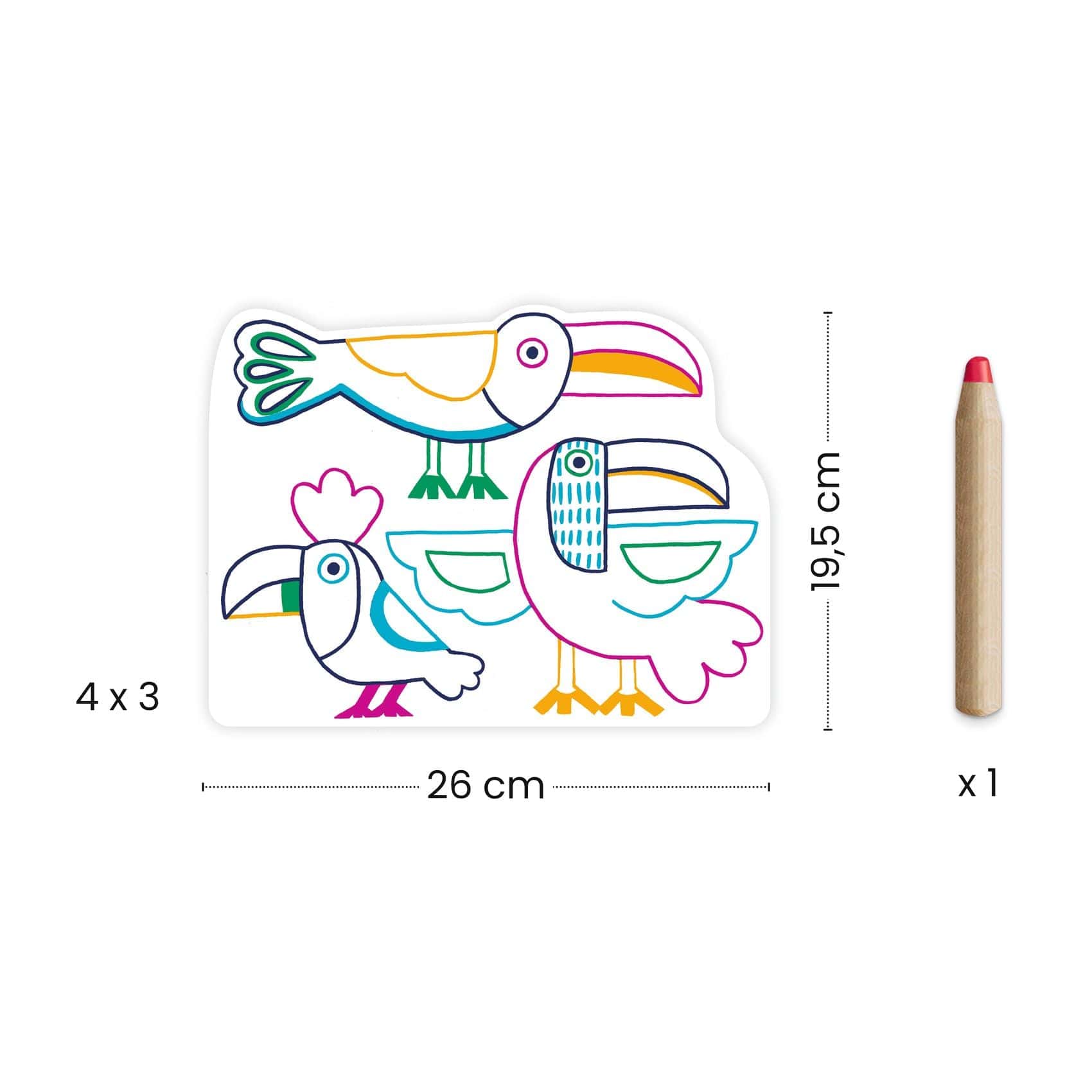 Design By Djeco Arte / Manualidades Set de pintura mágica - familias salvajes DJ00066