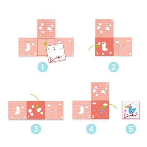 Design By Djeco Arte / Manualidades Set de plantillas de animales para colorear - Design By Djeco DJ00028